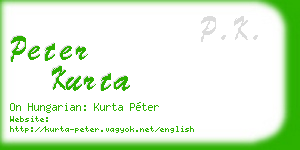 peter kurta business card